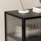 Contemporary Metal Nightstand Lower Shelf Bedside Cabinet with Door for Bedroom Clearhalo 'Bedroom Furniture' 'furn' 'furn_night_stand' 'Furniture' 'night_stand' 'Nightstands' 6059834