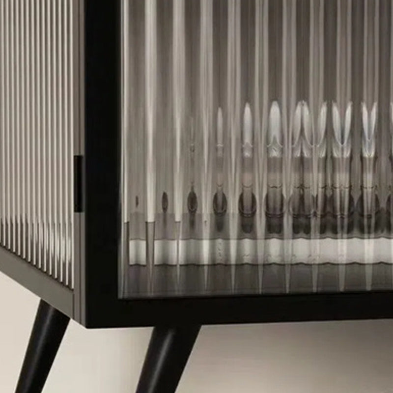 Contemporary Metal Nightstand Lower Shelf Bedside Cabinet with Door for Bedroom Clearhalo 'Bedroom Furniture' 'furn' 'furn_night_stand' 'Furniture' 'night_stand' 'Nightstands' 6059836