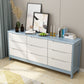 Coffre de rangement en bois vertical contemporain avec tiroirs pour chambre à coucher