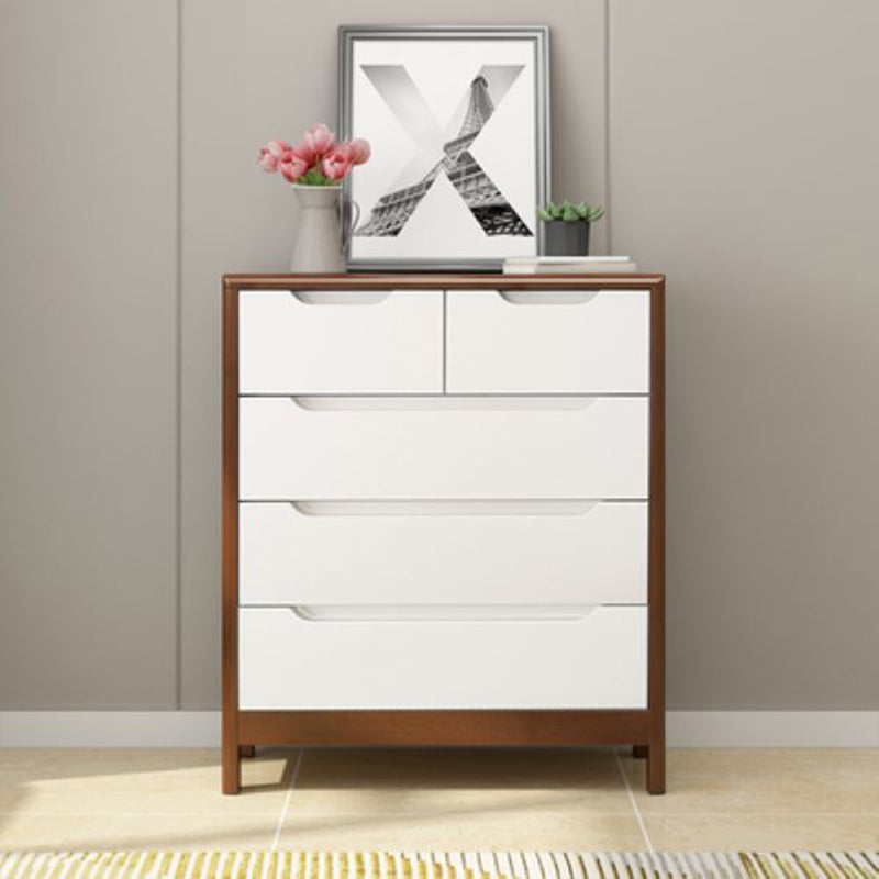 Coffre de rangement en bois vertical contemporain avec tiroirs pour chambre à coucher