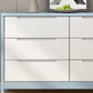 Coffre de rangement en bois vertical contemporain avec tiroirs pour chambre à coucher