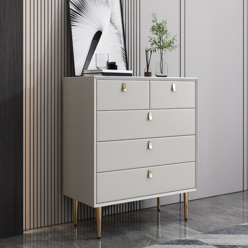 Glam Solid Wood Storage Chest Bedroom 16" Wide Chest with Drawers Light Gray 5 Clearhalo 'Bedroom Furniture' 'Dressers & Chests' 'dressers_chests' 'furn' 'furn_dressers_chests' 'Furniture' 6059887