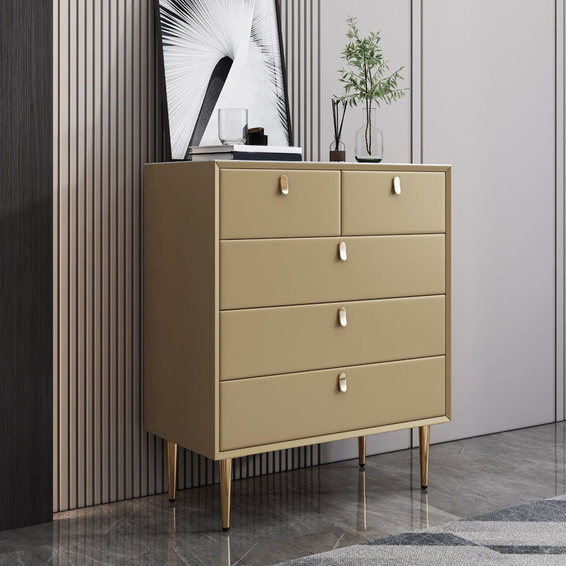 Glam Solid Wood Storage Chest Bedroom 16" Wide Chest with Drawers Light Khaki 5 Clearhalo 'Bedroom Furniture' 'Dressers & Chests' 'dressers_chests' 'furn' 'furn_dressers_chests' 'Furniture' 6059888