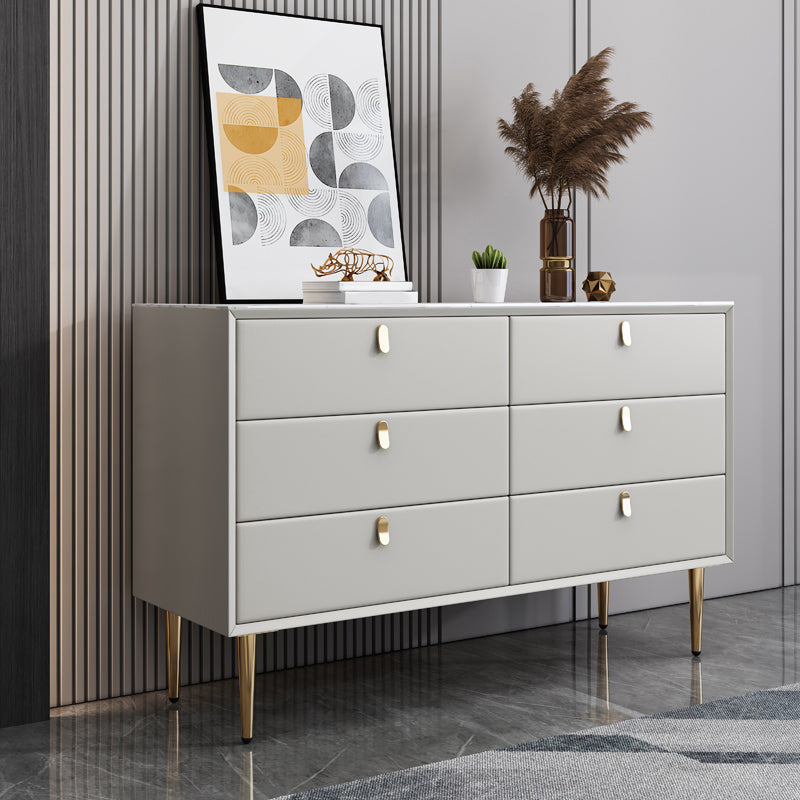 Glam Solid Wood Storage Chest Bedroom 16" Wide Chest with Drawers Light Gray 6 Clearhalo 'Bedroom Furniture' 'Dressers & Chests' 'dressers_chests' 'furn' 'furn_dressers_chests' 'Furniture' 6059905