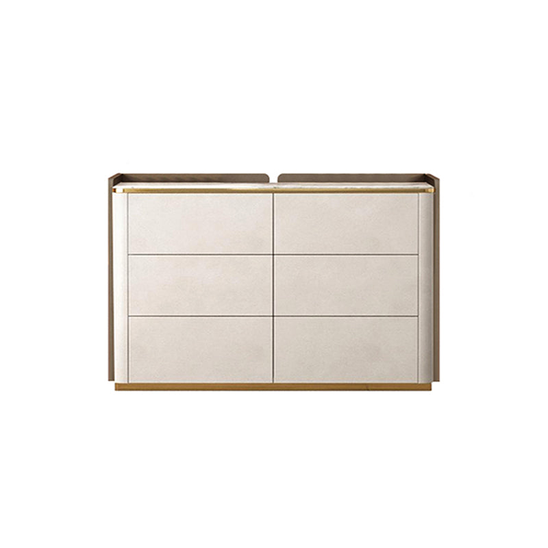 Director glamoroso de 11.7 pulgadas Cofras de almacenamiento de piedra con 6 cajones