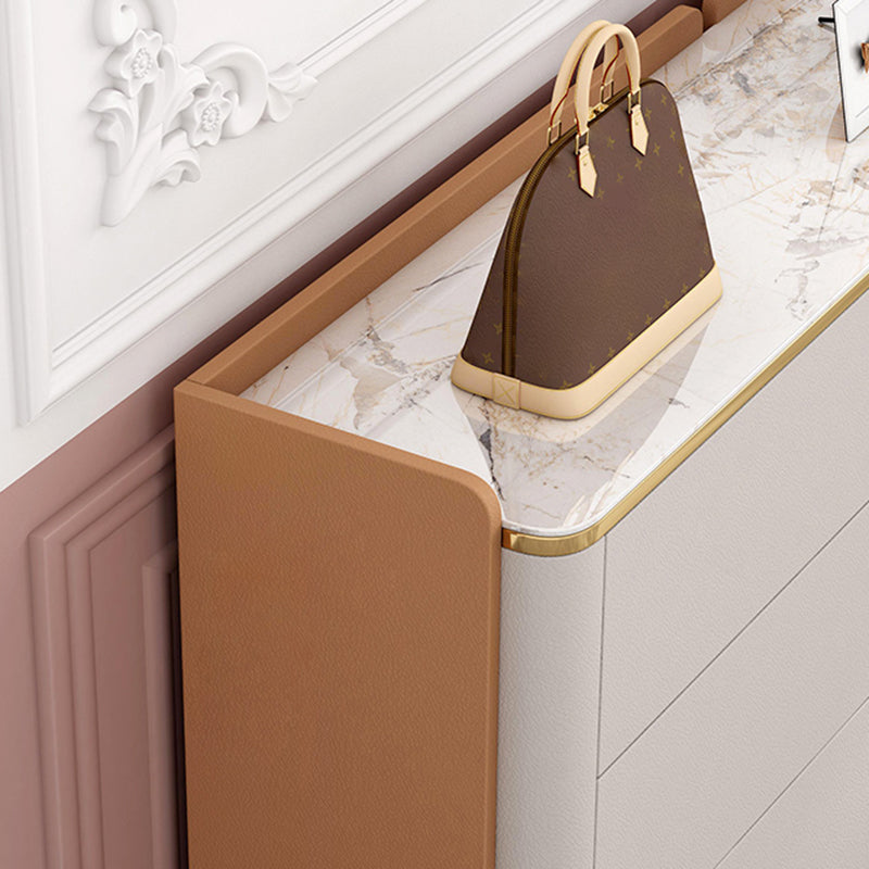 Director glamoroso de 11.7 pulgadas Cofras de almacenamiento de piedra con 6 cajones