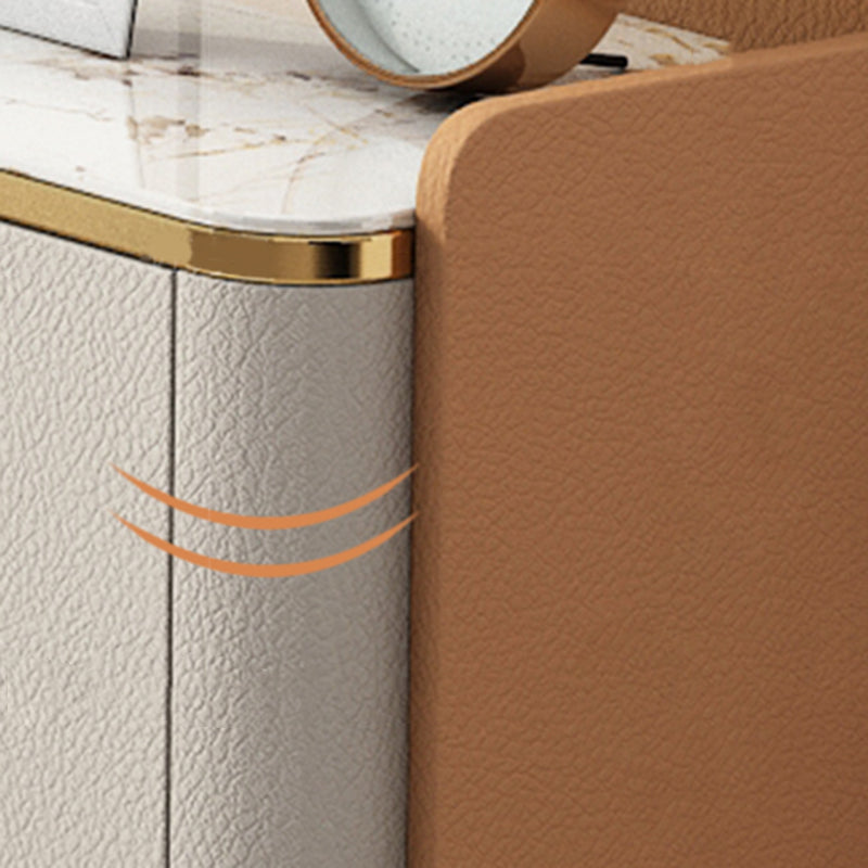 Director glamoroso de 11.7 pulgadas Cofras de almacenamiento de piedra con 6 cajones