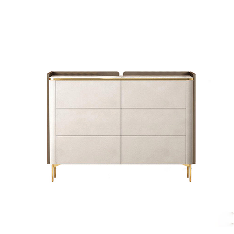 Director glamoroso de 11.7 pulgadas Cofras de almacenamiento de piedra con 6 cajones