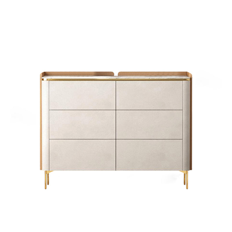 Director glamoroso de 11.7 pulgadas Cofras de almacenamiento de piedra con 6 cajones