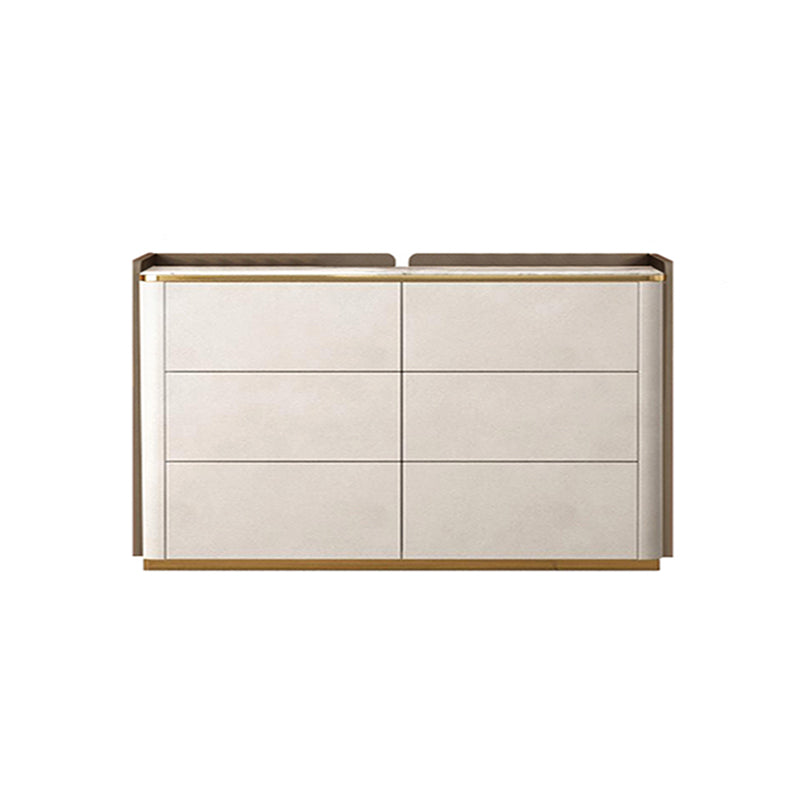 Director glamoroso de 11.7 pulgadas Cofras de almacenamiento de piedra con 6 cajones