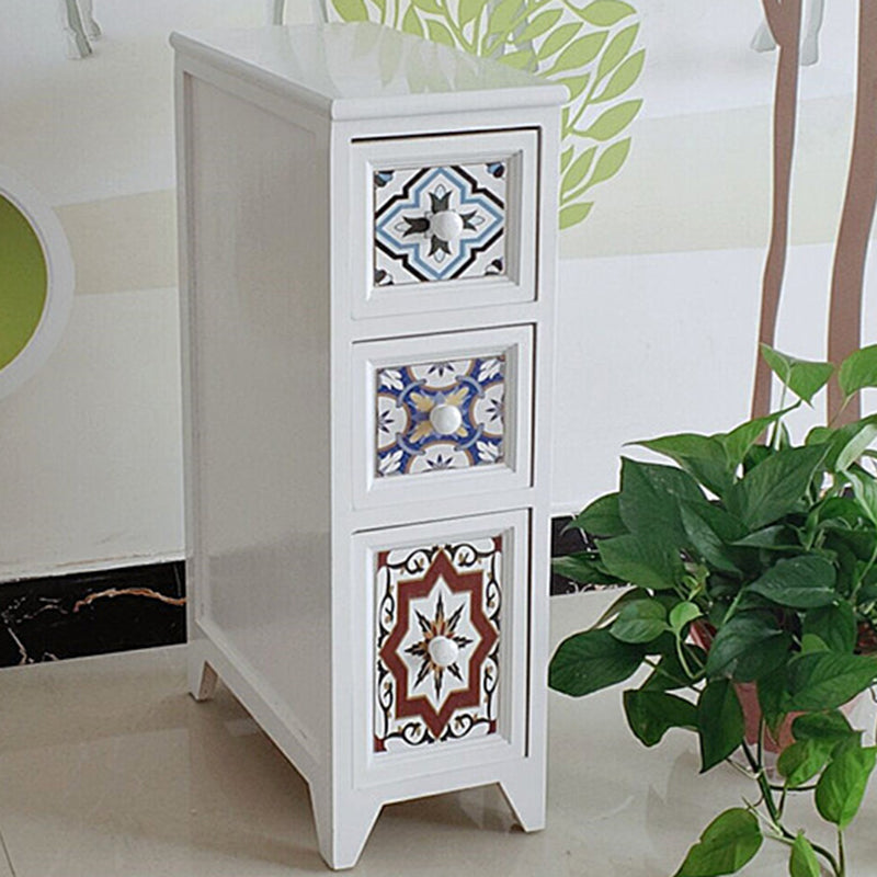 Rentage de rangement traditionnel commode de rangement en bois vertical avec tiroirs