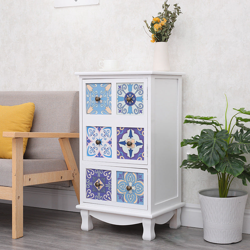 Cofensador de cofres de almacenamiento tradicional cofre de almacenamiento de madera vertical con cajones