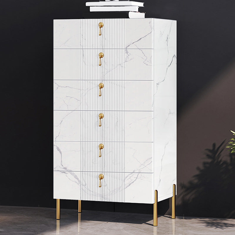 Coffre de rangement en bois contemporain avec des tiroirs à clôture doux