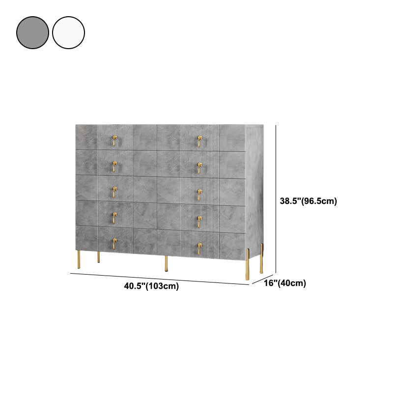 Coffre de rangement en bois contemporain avec des tiroirs à clôture doux