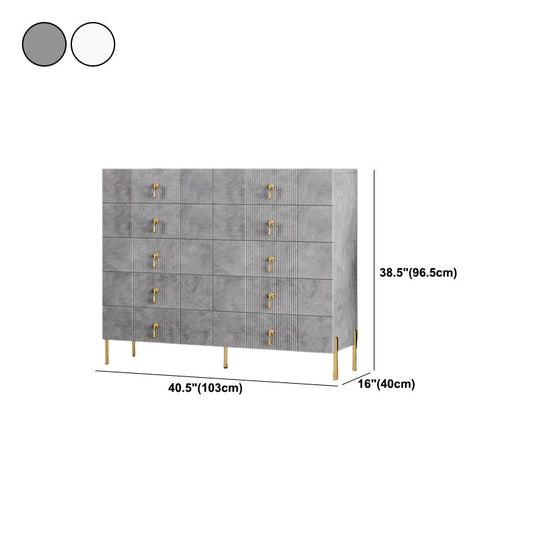 Contemporary Glam Chest Wooden Storage Chest with Soft-Close Drawers