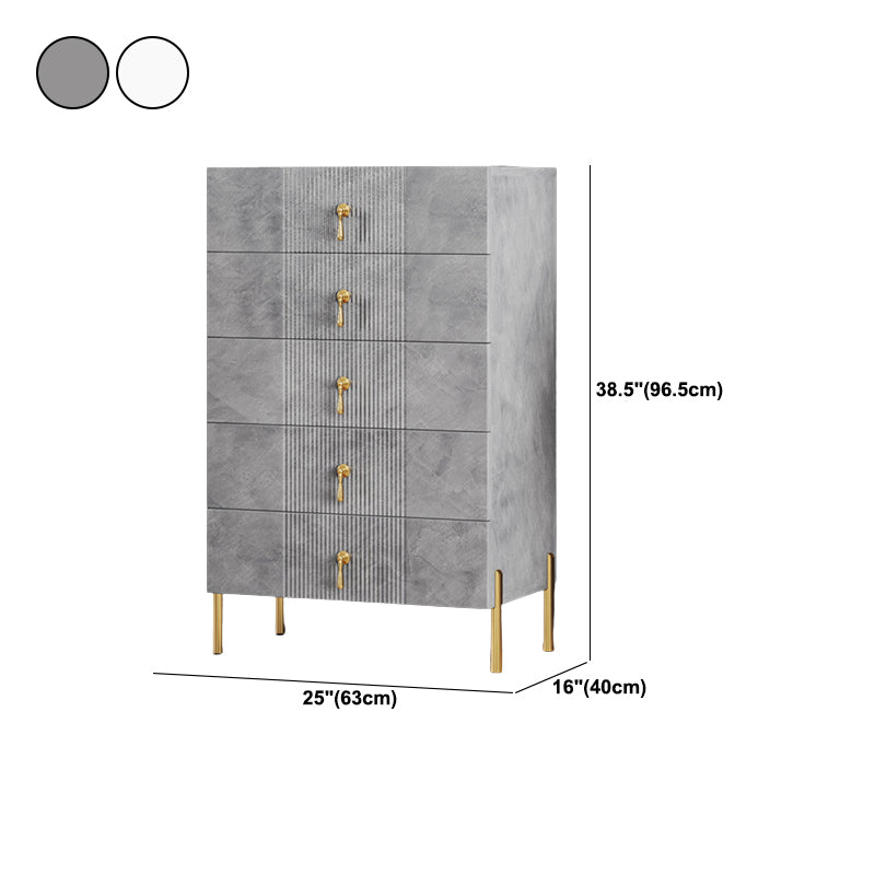 Coffre de rangement en bois contemporain avec des tiroirs à clôture doux