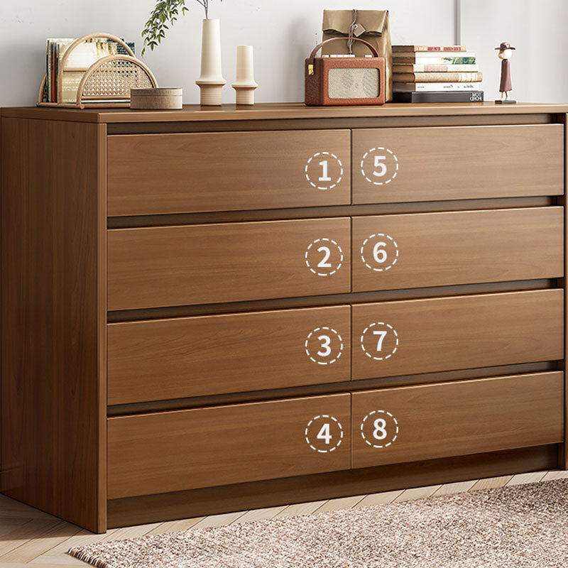 Commode de rangement contemporaine en bois pour chambre à coucher avec tiroirs