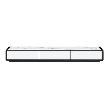 Slate and Wood TV Cabinet Contemporary Style Home Enclosed TV Stand Console 71"L x 16"W x 12"H Clearhalo 'furn' 'furn_tv_stands_entertainment_centers' 'Furniture' 'Living Room Furniture' 'TV Stands & Entertainment Centers' 'TV Stands & Media Storage Furniture' 'tv_stands_entertainment_centers' 6060106