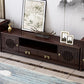 Mueble de TV de madera maciza, consola de soporte de TV abierta Simple para el hogar, estilo tradicional