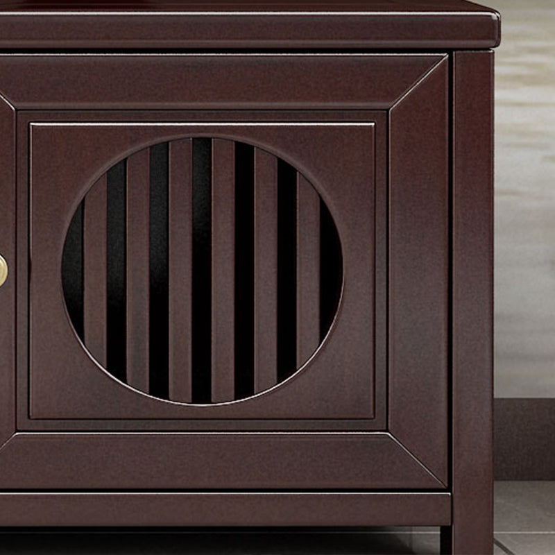 Mueble de TV de madera maciza, consola de soporte de TV abierta Simple para el hogar, estilo tradicional