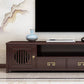 Mueble de TV de madera maciza, consola de soporte de TV abierta Simple para el hogar, estilo tradicional