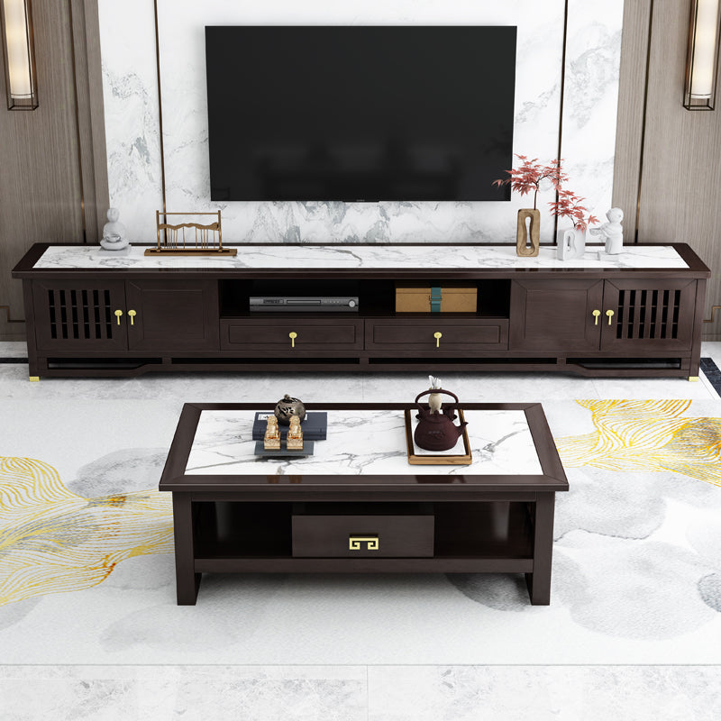 New Chinese Solid Wood TV Cabinet Modern and Simple Storage in Living Room TV Console Clearhalo 'furn' 'furn_tv_stands_entertainment_centers' 'Furniture' 'Living Room Furniture' 'TV Stands & Entertainment Centers' 'TV Stands & Media Storage Furniture' 'tv_stands_entertainment_centers' 6060168