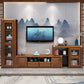Porta TV in legno di gomma Mobile TV moderno con ante e cassetti