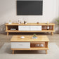 Contemporary Solid Wood TV Console 2-open Shelf TV Stand with Drawers Natural White Clearhalo 'furn' 'furn_tv_stands_entertainment_centers' 'Furniture' 'Living Room Furniture' 'TV Stands & Entertainment Centers' 'TV Stands & Media Storage Furniture' 'tv_stands_entertainment_centers' 6060235