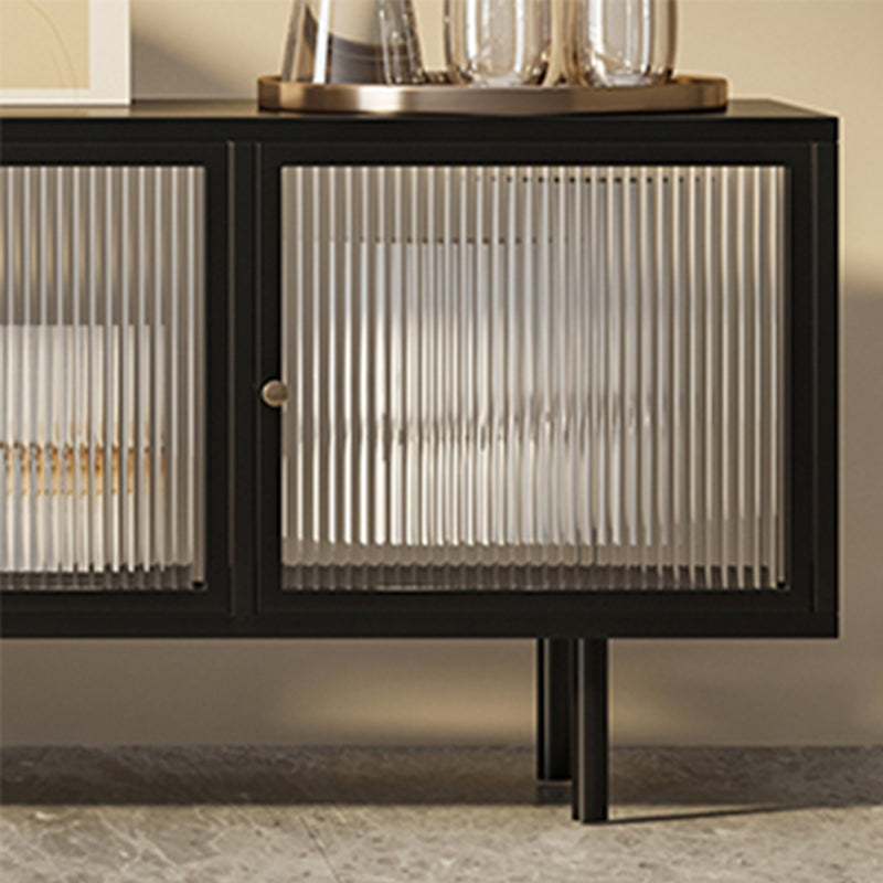 Metal Enclosed Storage TV Stand Industrial Home TV Cabinet with Glass Doors Clearhalo 'furn' 'furn_tv_stands_entertainment_centers' 'Furniture' 'Living Room Furniture' 'TV Stands & Entertainment Centers' 'TV Stands & Media Storage Furniture' 'tv_stands_entertainment_centers' 6060252