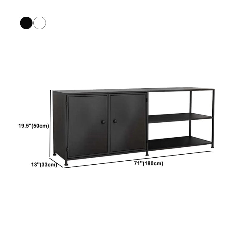 Industrial Style TV Stand Metal TV Console with Open Storage Clearhalo 'furn' 'furn_tv_stands_entertainment_centers' 'Furniture' 'Living Room Furniture' 'TV Stands & Entertainment Centers' 'TV Stands & Media Storage Furniture' 'tv_stands_entertainment_centers' 6060305