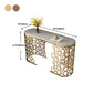 Console ovale in marmo Tabella di accento alto 31,5 pollici con scaffale