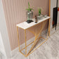 Tavolo da console da 1,5 "tavolo da console a 1 scaffale tavolino resistente alle macchie in marmo per Hall