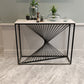 Tavolo da console da 1,5 "tavolo da console a 1 scaffale tavolino resistente alle macchie in marmo per Hall