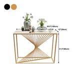 Tavolo da console da 1,5 "tavolo da console a 1 scaffale tavolino resistente alle macchie in marmo per Hall