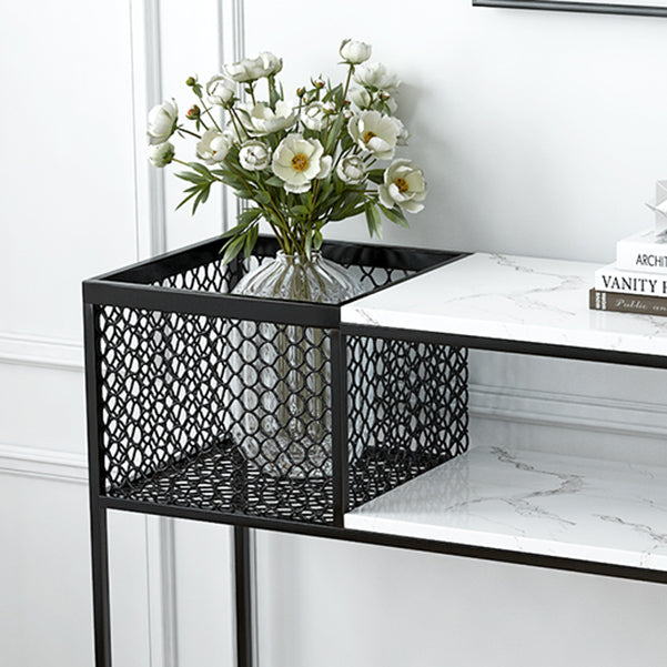 Tavolo di accento della console rettangolare moderna antica console di divano console in marmo