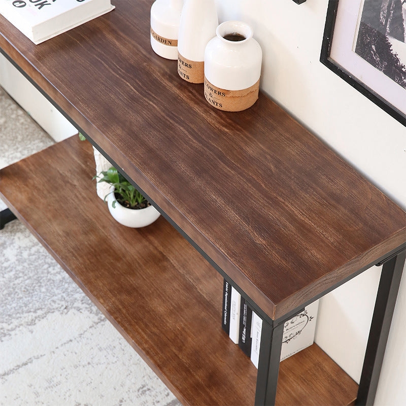 Tavolo di accento per console di finitura antica di divano console moderna di metà secolo