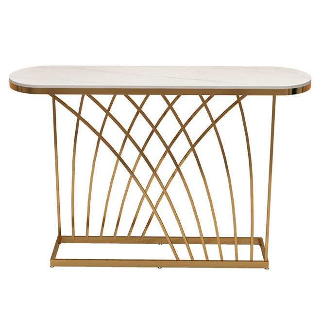 Tavolo da console Hall 31,5 "Tavolo di accento ovale con scaffale