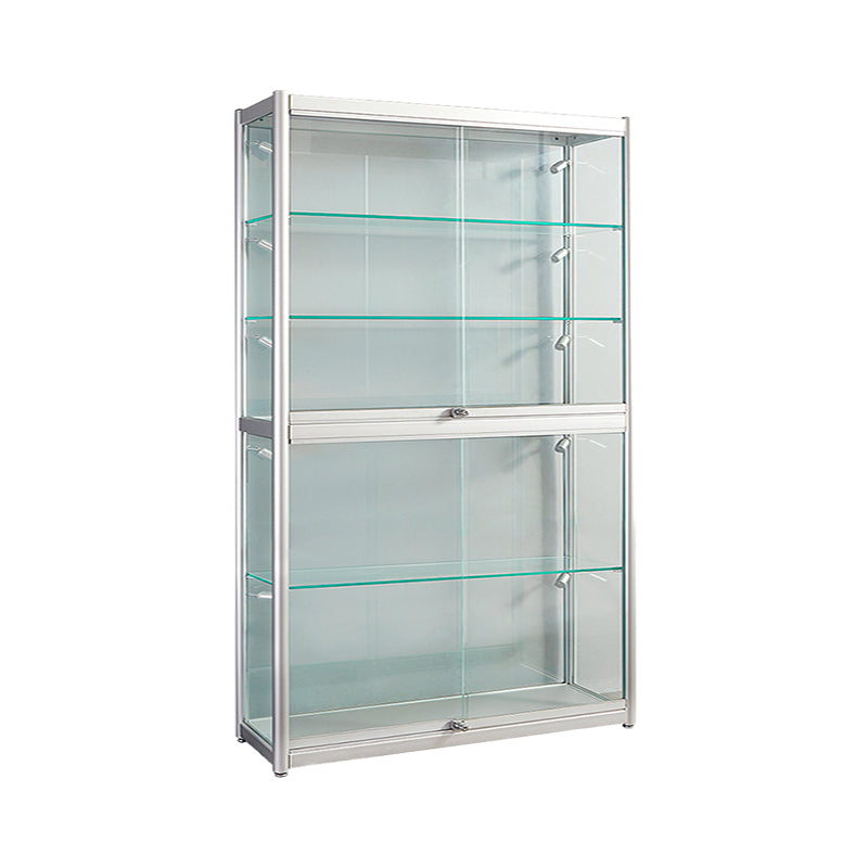 White Display Stand Modern Curio Cabinet with Glass Locking Door 35"L x 16"W x 71"H Clearhalo 'Display & China Cabinets' 'display_china_cabinets' 'furn' 'furn_display_china_cabinets' 'Furniture' 'Kitchen & Dining Furniture' 6060457