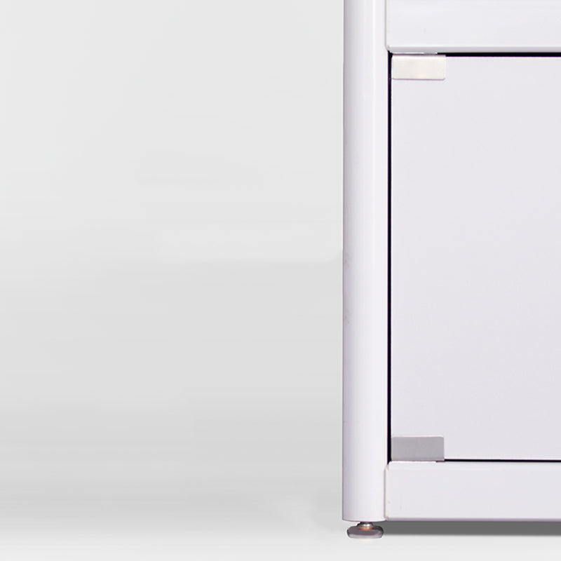 White Display Stand Modern Curio Cabinet with Glass Locking Door Clearhalo 'Display & China Cabinets' 'display_china_cabinets' 'furn' 'furn_display_china_cabinets' 'Furniture' 'Kitchen & Dining Furniture' 6060462