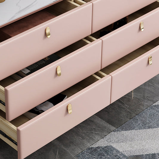 15.6-inch Width Glam Dresser Stone Storage Chest with 5/6 Drawers