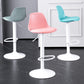 Contemporary Metal Barstool Faux Leather Footrest Adjustable Counter Stool Clearhalo 'Bar Furniture' 'Bar Stools' 'bar_stools' 'furn' 'furn_bar_stools' 'Furniture' 'Kitchen & Dining Furniture' 6063106