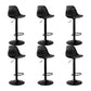 Contemporary Metal Barstool Faux Leather Footrest Adjustable Counter Stool Black Black 6 Piece Set Clearhalo 'Bar Furniture' 'Bar Stools' 'bar_stools' 'furn' 'furn_bar_stools' 'Furniture' 'Kitchen & Dining Furniture' 6063111