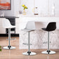 Contemporary Metal Barstool Faux Leather Footrest Adjustable Counter Stool Clearhalo 'Bar Furniture' 'Bar Stools' 'bar_stools' 'furn' 'furn_bar_stools' 'Furniture' 'Kitchen & Dining Furniture' 6063112