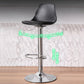 Contemporary Metal Barstool Faux Leather Footrest Adjustable Counter Stool Clearhalo 'Bar Furniture' 'Bar Stools' 'bar_stools' 'furn' 'furn_bar_stools' 'Furniture' 'Kitchen & Dining Furniture' 6063122