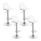 Contemporary Metal Barstool Faux Leather Footrest Adjustable Counter Stool White Chrome 4 Piece Set Clearhalo 'Bar Furniture' 'Bar Stools' 'bar_stools' 'furn' 'furn_bar_stools' 'Furniture' 'Kitchen & Dining Furniture' 6063127