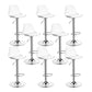Contemporary Metal Barstool Faux Leather Footrest Adjustable Counter Stool White Chrome 8 Piece Set Clearhalo 'Bar Furniture' 'Bar Stools' 'bar_stools' 'furn' 'furn_bar_stools' 'Furniture' 'Kitchen & Dining Furniture' 6063131