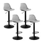 Contemporary Metal Barstool Faux Leather Footrest Adjustable Counter Stool Grey Black 4 Piece Set Clearhalo 'Bar Furniture' 'Bar Stools' 'bar_stools' 'furn' 'furn_bar_stools' 'Furniture' 'Kitchen & Dining Furniture' 6063134