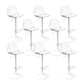 Contemporary Metal Barstool Faux Leather Footrest Adjustable Counter Stool White White 8 Piece Set Clearhalo 'Bar Furniture' 'Bar Stools' 'bar_stools' 'furn' 'furn_bar_stools' 'Furniture' 'Kitchen & Dining Furniture' 6063148