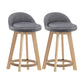 Modern Solid Wood base Bar Stool Upholstered Footrest Bar Stool