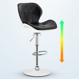 Skandinavischer Metall Barhocker Faux Leder Footstütze Verstellbarer Thekenhocker
